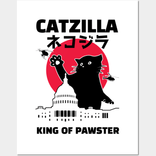 CATZILLA - King of Pawster Posters and Art